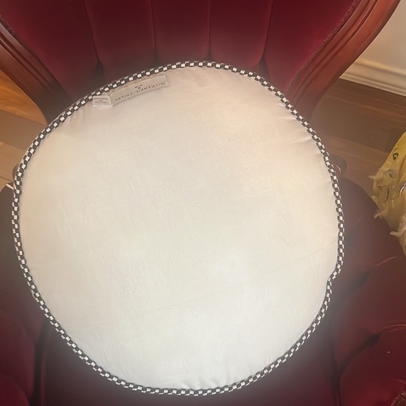MacKenzie Childs round merrifield pillow. Used for display only. Like new. - Picture 5 of 8